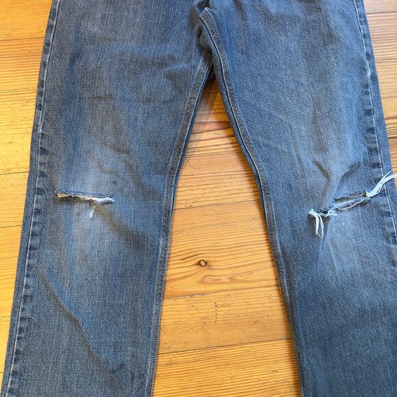 Carhartt medium wash distressed bootcut relaxed fit  jeans SIZE 30X30 - Picture 3 of 6